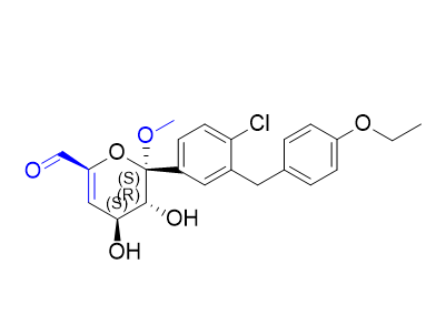 埃格列净杂质18,(2S,3R,4S)-2-(4-chloro-3-(4-ethoxybenzyl)phenyl)-3,4-dihydroxy-2-methoxy-3,4-dihydro-2H-pyran-6-carbaldehyde