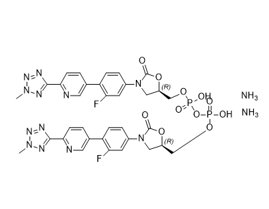 特地唑胺杂质38-2NH3,Diphosphoric acid,diammonia salt, P,P'-bis[[(5R)-3-[3-fluoro-4- [6-(2-methyl-2H-tetrazol-5-yl)-3- pyridinyl]phenyl]-2-oxo-5-oxazolidinyl]methyl] ester