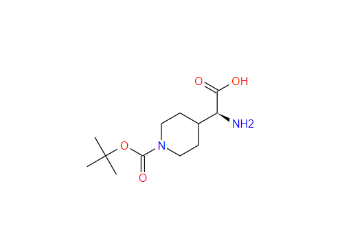 (S)-1-boc-4-(氨基羧基甲基)哌啶,(2s)-2-amino-2-[1-[(2-methylpropan-2-yl)oxycarbonyl]piperidin-4-yl]acetic Acid