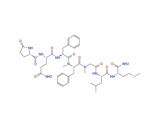 [Glp5,(Me)Phe8,Sar9] Substance P (5-11),[Glp5,(Me)Phe8,Sar9] Substance P (5-11)