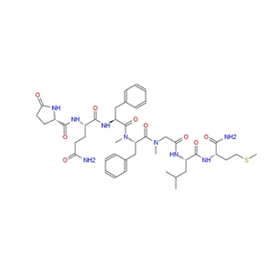 [Glp5,(Me)Phe8,Sar9] Substance P (5-11) 77128-69-9