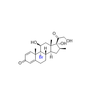 倍他米松雜質(zhì)14,(8S,9R,10S,11S,13S,14S,16S,17R)-9-bromo-11,17-dihydroxy-17-(2-hydroxyacetyl)-10,13,16-trimethyl-6,7,8,9,10,11,12,13,14,15,16,17-dodecahydro-3H-cyclopenta[a]phenanthren-3-one