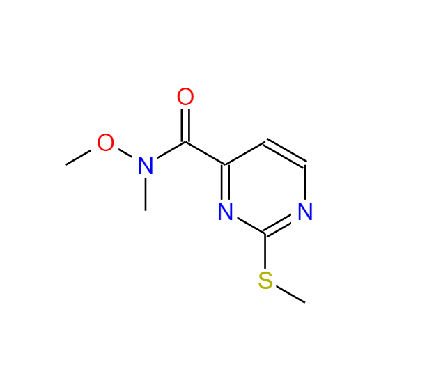 N-甲氧基-N-甲基-2-(甲硫基)嘧啶-4-酰胺,N-Methoxy-N-Methyl-2-(Methylthio)pyriMidine-4-carboxaMide