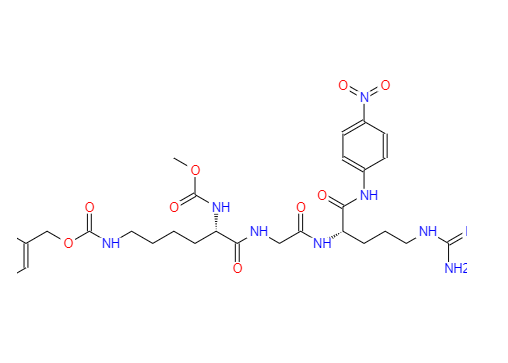 C1酯酪底物多肽ME-CO-LYS(CBZ)-GLY-ARG-PNA,Methoxycarbonyl-Lys(Z)-Gly-Arg-pNA