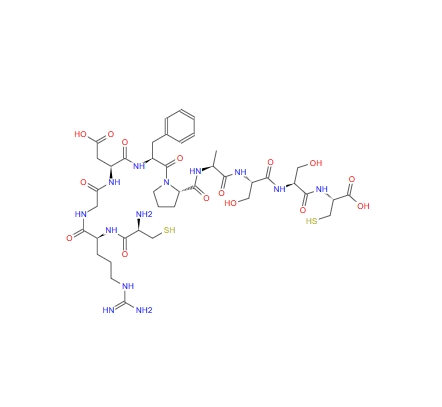 H-Cys-Arg-Gly-Asp-Phe-Pro-Ala-Ser-Ser-Cys-OH,H-Cys-Arg-Gly-Asp-Phe-Pro-Ala-Ser-Ser-Cys-OH