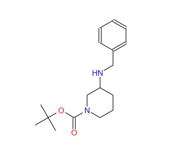 1-BOC-3-(苄氨基)哌啶,Tert-butyl 3-(benzylamino)piperidine-1-carboxylate