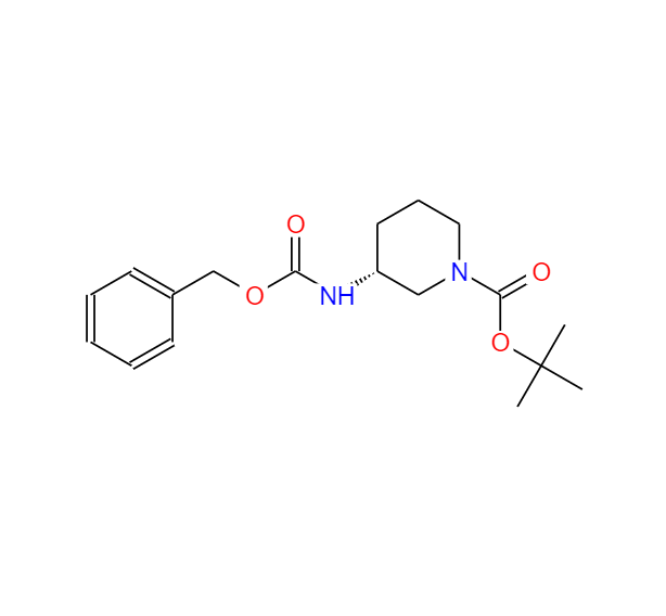 (3R)-3-芐氧羰基氨基哌啶-1-甲酸叔丁酯,1-Piperidinecarboxylic acid, 3-[[(phenylmethoxy)carbonyl]amino]-, 1,1-dimethylethyl ester, (3R)-