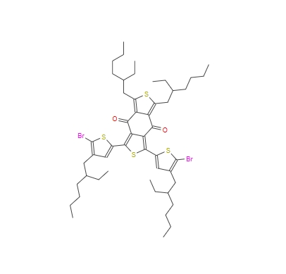 1,3-双[(5-溴-4-(2-乙基己基)噻吩-2-基]-5,7--双(2-乙基己基)苯并[1,2-C:4,5-C]二噻吩-4,8-二酮,1,3-bis(5-bromo-4-(2-ethylhexyl)thiophen-2-yl)-5,7-bis(2-ethylhexyl)benzo[1,2-c:4,5-c]dithiophene-4,8-dione