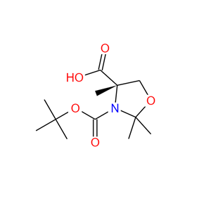 (S)-3-(叔丁氧羰基)-2,2,4-三甲基恶唑烷-4-羧酸,3,4-Oxazolidinedicarboxylic acid, 2,2,4-trimethyl-, 3-(1,1-dimethylethyl) ester, (4S)-