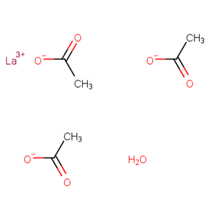 醋酸镧；LanthanuM acetate sesquihydrate；25721-92-0；白色或无色结晶体，易溶于水，有潮解性，密闭保存。可提供大包装，按需分装！