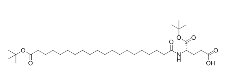 二十烷二酸单叔丁酯-谷氨酸-叔丁酯,Boc-His(trt)-Aib-Glu(OtBu)-Gly-OH