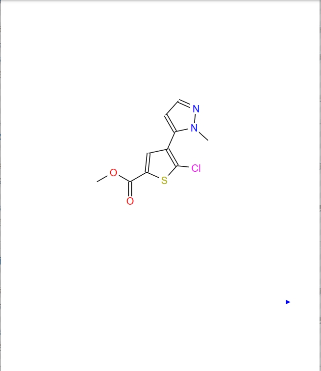 5-氯-4-(1-甲基-1H-吡唑-5-基)噻吩-2-羧酸甲酯,2-Thiophenecarboxylic acid, 5-chloro-4-(1-methyl-1H-pyrazol-5-yl)-, methyl ester