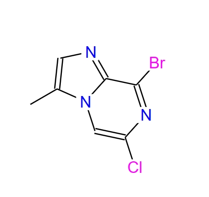 8-溴-6-氯-3-甲基咪唑并[1,2-a]吡嗪,8-Bromo-6-chloro-3-methylimidazo[1,2-a]pyrazine