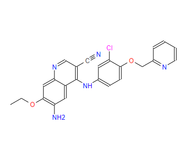 6-氨基-4-(3-氯-4-(吡啶-2-取代甲氧基)苯胺)-7-乙氧基喹啉-3-甲腈,6-amino-4-(3-chloro-4-(pyridin-2-ylmethoxy)phenylamino)-7-ethoxyquinoline-3-carbonitrile