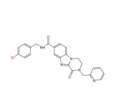 N-(4-氯芐基)-1-氧代-2-(吡啶-2-基甲基)-1,2,3,4-四氫苯并[4,5]咪唑并[1,2-a]吡嗪-8-甲酰胺,N-(4-Chlorobenzyl)-1-oxo-2-(pyridin-2-ylmethyl)-1,2,3,4-tetrahydrobenzo[4,5]imidazo[1,2-a]pyrazine-8-carboxamide