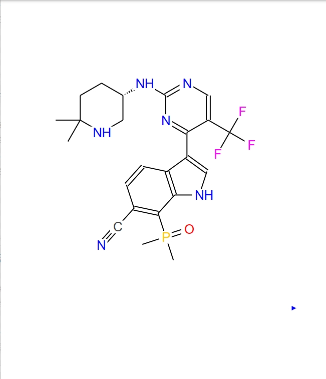 7-(二甲基膦基)-3-[2-[[(3S)-6,6-二甲基-3-哌啶基]氨基]-5-(三氟甲基)-4-嘧啶基]-1H-吲哚-6-甲腈,Methionine Impurity 21HCl