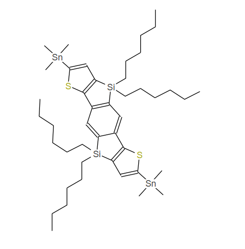 2,7-双三甲基锡-苯并[1,2-b:4,5-b]双(4,4'-二辛基-4H-二噻吩并噻咯)-双三甲基锡,2,7-Bis(trimethylstannyl)-benzo[1,2-b:4,5-b]bis(4,4'-dioctyl-4H-silolo[3,2-b]thiophene)