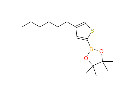 2-(4-己基-2-噻吩基)-4,4,5,5-四甲基-1,3,2-二氧杂戊硼烷,4-Hexyl-2-(4,4,5,5-tetramethyl-1,3,2-dioxaborolan-2-yl)thiophene