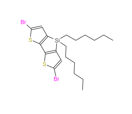 2,6-二溴-4,4-二己基-4H-硅雜環(huán)戊二烯并[3,2-B:4,5-B']二噻吩,2,6-Dibromo-4,4-dihexyl-4H-silolo[3,2-b:4,5-b’]dithiophene