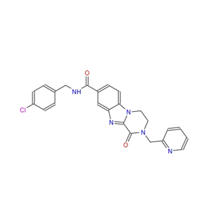 N-(4-氯苄基)-1-氧代-2-(吡啶-2-基甲基)-1,2,3,4-四氢苯并[4,5]咪唑并[1,2-a]吡嗪-8-甲酰胺 1359559-40-2