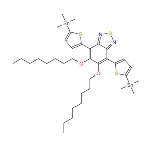 5,6-双(辛氧基)-4,7-双[5-(三甲基锡) -2-噻吩基]苯并[c][1,2,5]噻二唑,5,6-Bis(octyloxy)-4,7-bis(5-(trimethylstannyl)thiophen-2-yl)benzo[c][1,2,5]thiadiazole