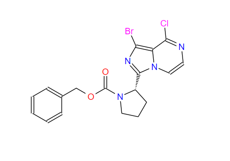 (S)-芐基 2-(1-溴-8-氯咪唑并[1,5-A]吡嗪-3-基)吡咯烷-1-羧酸,(S)-benzyl 2-(1-bromo-8-chloroimidazo[1,5-a]pyrazin-3-yl)pyrrolidine-1-carboxylate