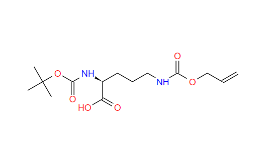 N-叔丁氧羰基-N'-[(烯丙氧基)羰基]-L-鸟氨酸,N-α-Boc-N-δ-allyloxycarbonyl-L-ornithine