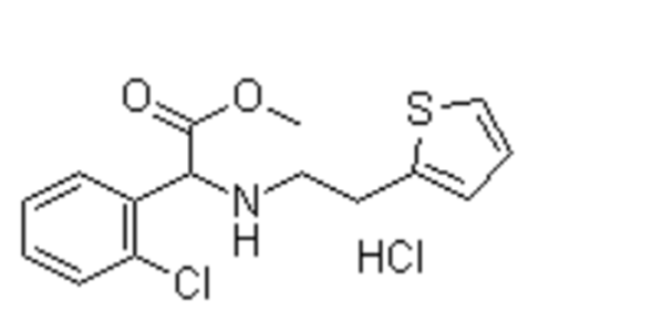 D-(+)-alpha-(2-噻吩乙胺基)-alpha-(2-氯苯基)醋酸甲酯盐酸盐,D-(+)-Methyl-alpha-(2-thienylethamino)(2-chlorophenyl)acetate hydrochloride