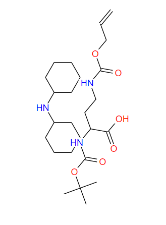N-叔丁氧羰基-N'-烯丙氧基羰基-D-2,4-二氨基丁酸二环己胺盐,N-α-Boc-N-γ-allyloxycarbonyl-D-2,4 diaminobutyri