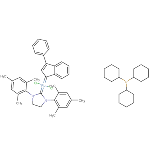 三环己基磷[3-苯基-1H吲哚-1-亚基][1,3-二(2,4,6-三甲苯)-4,5-二氢咪唑]钌(II)二氯化物;Grubbs Catalyst;536724-67-1;外观：棕色至红棕色固体！