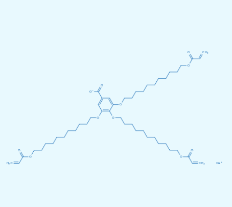 3,4,5-三[11''-(丙烯酰氧基)十一烷氧基]苯甲酸鈉,3,4,5-tris[[11-[(1-oxo-2-propenyl)oxy]undecyl]oxy]-Benzoic acid sodium salt