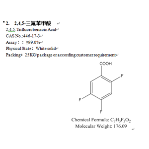 2,4,5-三氟苯甲酸,2,4,5-Trifluorobenzoic Acid