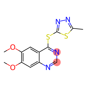 6,7-二甲氧基-4-[(5-甲基-1,3,4-噻二唑-2-基)硫基]喹唑啉,SKLB1002