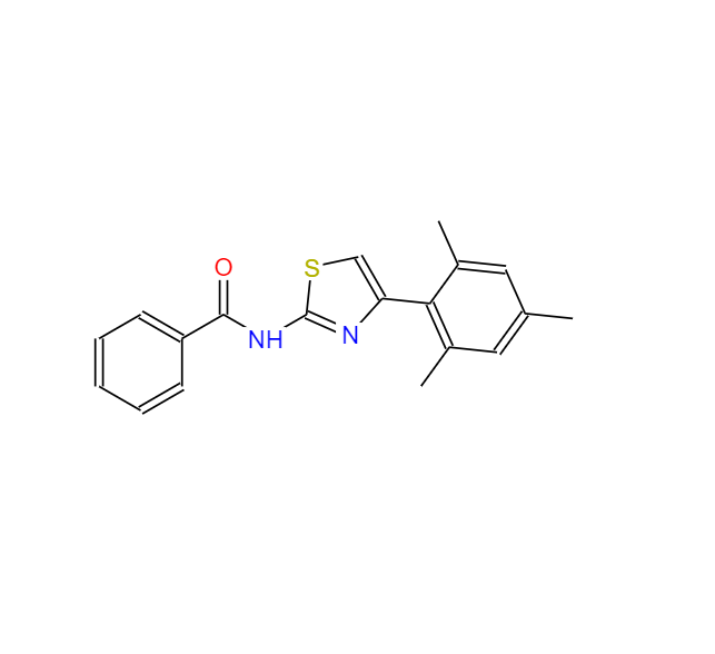 N-[4-(2,4,6-三甲基苯基)-2-噻唑基]苯甲酰胺,N-(4-Mesitylthiazol-2-yl)benzaMide