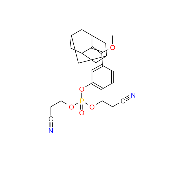 3-(((1r,3r,5R,7S)-金剛烷-2-亞基)(甲氧基)甲基)苯基雙(2-氰乙基)磷酸酯,3-(((1r,3r,5R,7S)-adamantan-2-ylidene)(methoxy)methyl)phenyl bis(2-cyanoethyl) phosphate