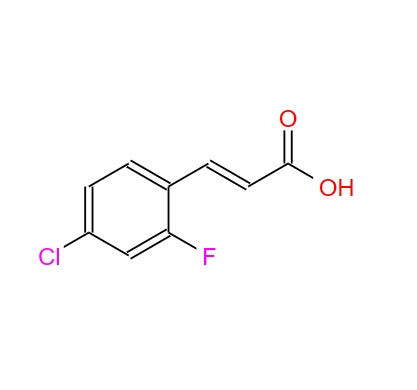 (E)-3-(4-氯-2-氟苯基)丙烯酸,(E)-3-(4-chloro-2-fluorophenyl)acrylic acid