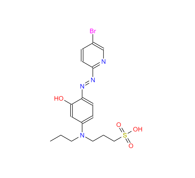 3-[4-[(5-溴吡啶-2-基)二氮烯基]-3-羟基-N-丙基苯胺基]丙烷-1-磺酸,2-[(5-Bromo-2-pyridylazo]-5-[N-propyl-N-(3-sulfopropyl)amino]phenol,disodiumsalt,dihydrate