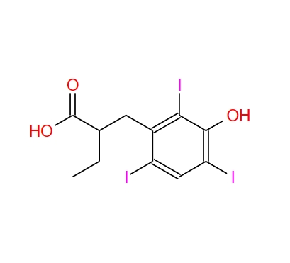 碘芬酸,alpha-Ethyl-3-hydroxy-2,4,6-triiodohydrocinnamic acid