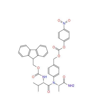 (9H-芴-9-基)甲基 ((S)-3-甲基1-(((S)-1-((4-((((4-硝基苯氧基)羰基)氧基)甲基)苯基)氨基)-1-氧代丙烷-2-基)氨基)-1-氧代丁-2-基)氨基甲酸酯,Fmoc-Val-Ala-PAB-PNP