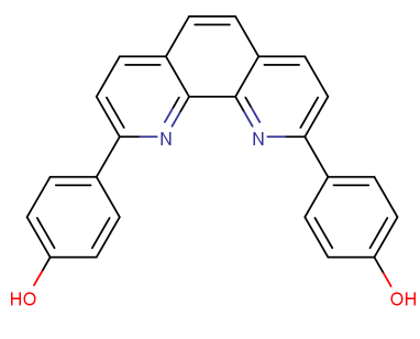 4,4'-(1,10-菲咯啉-2,9-二基)二酚,4,4'-(1,10-Phenanthroline-2,9-diyl)diphenol；2,9-bis(4-hydroxyphenyl)-1,10-phenanthroline；Phenol, 4,4'-(1,10-phenanthroline-2,9-diyl)bis-