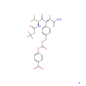 碳酸[4-[(S)-2-[(S)-2-(BOC-氨基)-3-甲基丁酰氨基]丙酰氨基]苄基]酯(4-硝基苯基)酯 1884578-00-0