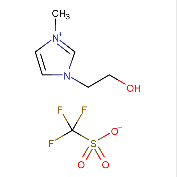1-羟乙基-3-甲基咪唑三氟甲烷磺酸盐,1H-Imidazolium, 3-(2-hydroxyethyl)-1-methyl-, 1,1,1-trifluoromethanesulfonate (1:1)