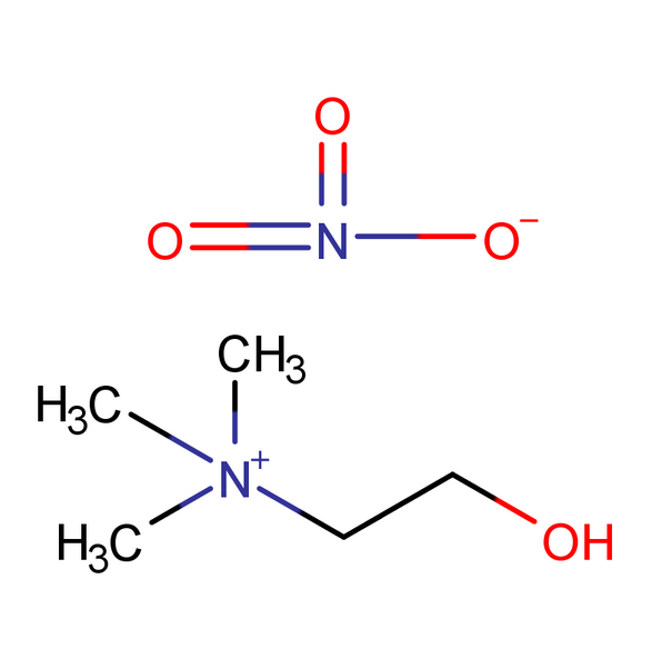 羟乙基三甲基铵硝酸盐,Ethanaminium, 2-hydroxy-N,N,N-trimethyl-, nitrate (1:1)