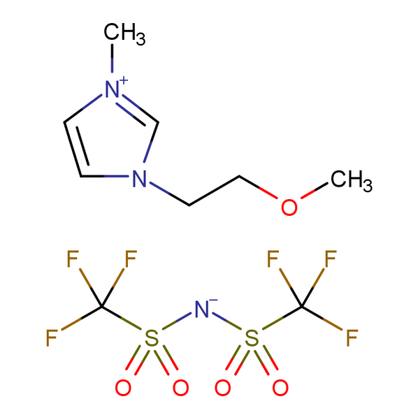 1-乙氧基乙基-2,3-二甲基咪唑雙三氟甲烷磺酰亞胺鹽,1H-Imidazolium, 3-(2-methoxyethyl)-1-methyl-, salt with 1,1,1-trifluoro-N-[(trifluoromethyl)sulfonyl]methanesulfonamide (1:1)