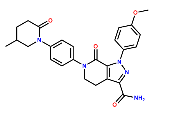 1-(4-甲氧基苯基)-6-(4-(5-甲基-2-氧代哌啶-1-基)苯基)-7-氧代-4,5,6,7-四氢-1H-吡唑并[3,4-C]吡啶-3-甲酰胺,4,5,6,7-Tetrahydro-1-(4-methoxyphenyl)-6-[4-(5-methyl-2-oxo-1-piperidinyl)phenyl]-7-oxo-1H-pyrazolo[3,4-c]pyridine-3-carboxamide