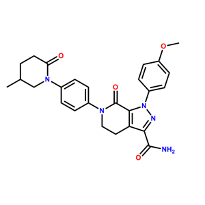 1-(4-甲氧基苯基)-6-(4-(5-甲基-2-氧代哌啶-1-基)苯基)-7-氧代-4,5,6,7-四氢-1H-吡唑并[3,4-C]吡啶-3-甲酰胺,4,5,6,7-Tetrahydro-1-(4-methoxyphenyl)-6-[4-(5-methyl-2-oxo-1-piperidinyl)phenyl]-7-oxo-1H-pyrazolo[3,4-c]pyridine-3-carboxamide