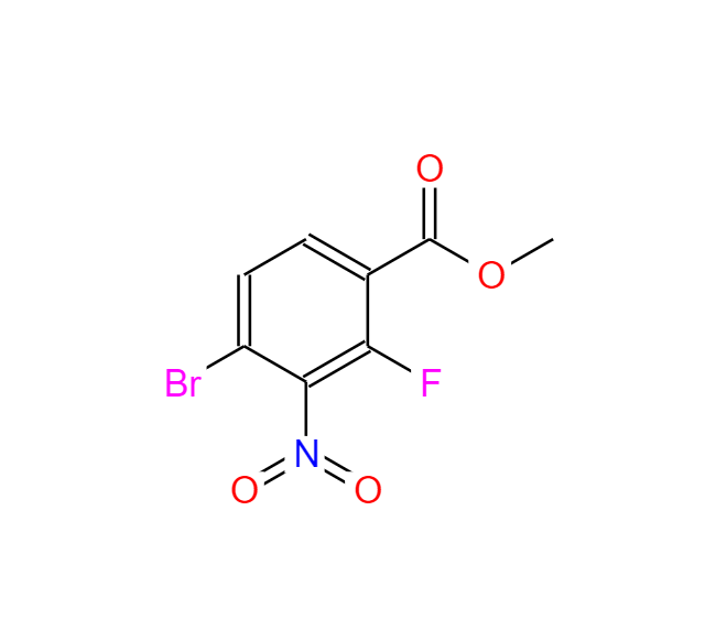 4-溴-2-氟-3-硝基苯甲酸甲酯,methyl 4-bromo-2-fluoro-3-nitrobenzoate