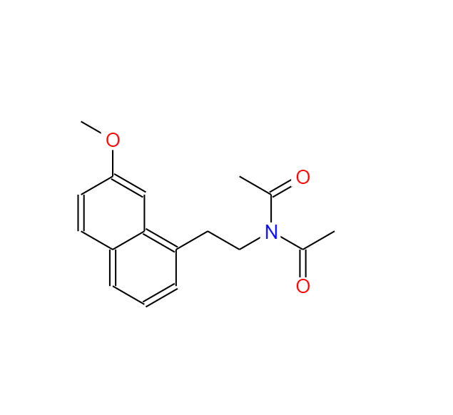 N,N-二乙酰基-2-(7-甲氧基-1-萘基）乙胺,N-acetyl-N-(2-(7-methoxynaphthalen-1-yl)ethyl)acetamide