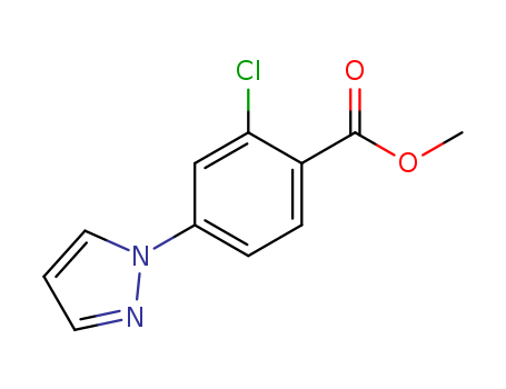 2-氯-4-(1H-吡唑-1-基)苯甲酸甲酯,Methyl 2-chloro-4-(1H-pyrazol-1-yl)benzoate