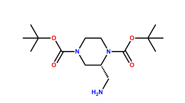 (R)-2-(氨基甲基)哌嗪-1,4-二羧酸二叔丁酯,Di-tert-butyl (R)-2-(aminomethyl)piperazine-1,4-dicarboxylate